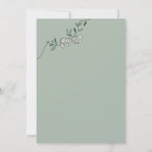 Elegante roestige houten en stoffige roze bloemige kaart (Achterkant)