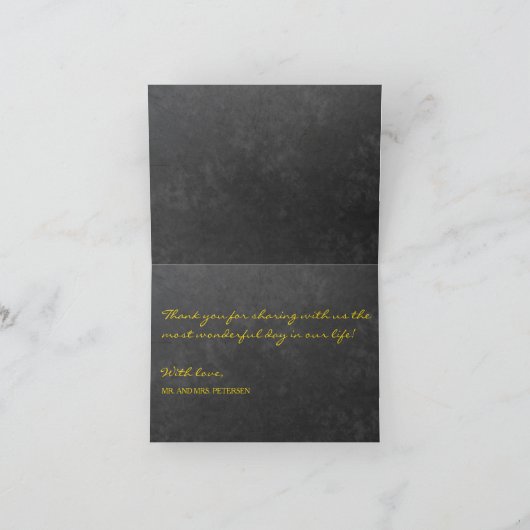 Elegante roestige zonnebloemen herfst dank je trou bedankkaart (Binnen)