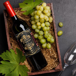 Elegante Romance  Demask Celebration Wijn Etiket