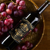 Elegante Romance Demask Celebration Wijn Etiket