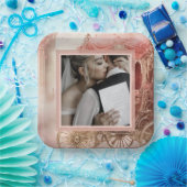 Elegante romantische bruiloft papieren bordje (Feest)