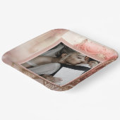 Elegante romantische bruiloft papieren bordje (Gebogen)