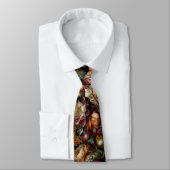 Elegante romantische donkere bloemen bruidegoms br stropdas (Gebonden)
