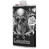 Elegante, romantische Gothic gepersonaliseerd Heupfles (Links)