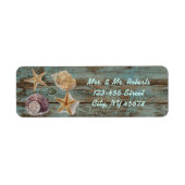 Elegante romantische huisje schelpen strand bruilo etiket (Voorkant)