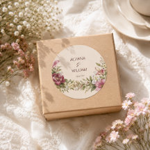 Elegante Romantische Monogram Trouwuitnodiging