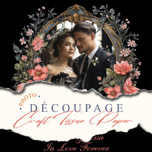 Elegante Romantische Rozen Waterverf  Foto Tissuepapier