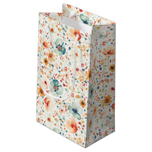 Elegante romantische wilde bloemen herfst gunsten klein cadeauzakje