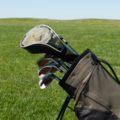 Elegante & romantische witte roos gepersonaliseerd golfheadcover (Insitu)