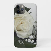 Elegante & Romantische Witte Roos Persoonlijk Case-Mate iPhone Case (Achterkant)