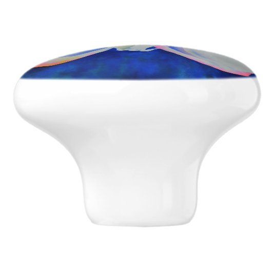 Elegante romantische witte roze waterverf orchidee keramische knop (Zijkant)