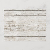 Elegante romantische zeeschelpen strand bruiloft d briefkaart (Achterkant)