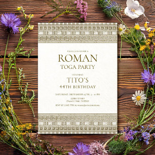 Elegante Romeinse toga-feest met stenen elementen Kaart