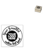 Elegante ronde logo cirkel tekst script kalligrafi rubberstempel (Gestempeld)