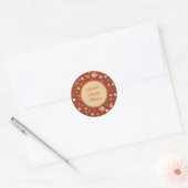 Elegante ronde val laat gunst Sticker (Envelop)