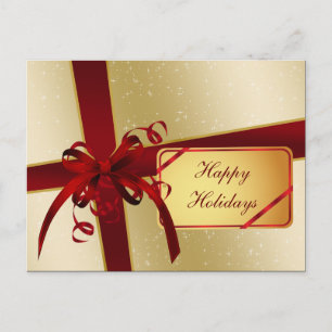 elegante rood goud Corporate Holiday Groeten Feestdagenkaart