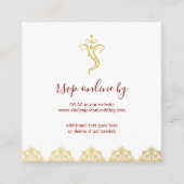 Elegante Rood & Goud Ganesha & Mehndi Wedding RSVP Informatiekaartje (Voorkant)