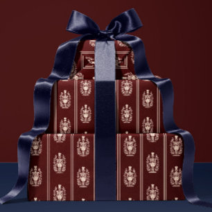 Elegante Rood Notenkraker Cadeaupapier
