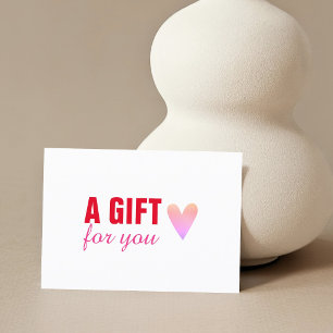 Elegante Rood Roze Hart Schoonheid Giftcertificaat Kortingskaartje