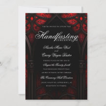Elegante rood & zwart kathedraal gotische handvast