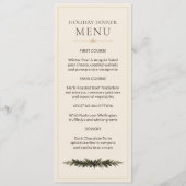 Elegante roodgouden kerstdinermenu menu (Voorkant)