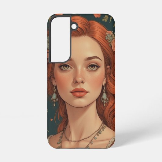 Elegante roodharige Princess Samsung Hoesje Samsung Galaxy Hoesje (Achterkant)