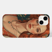 Elegante roodharige prinses iPhone hoesje (Achterkant (horizontaal))