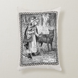 Elegante Roodkapje Basket Bossen Decoratief Kussen