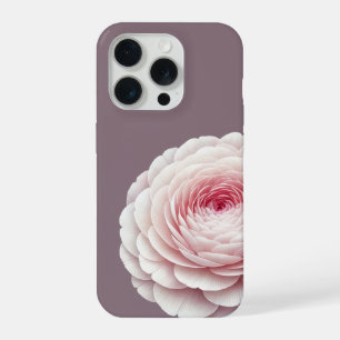 Elegante Rookkleurige Mauve Blush Bloem iPhone 15 Pro Hoesje