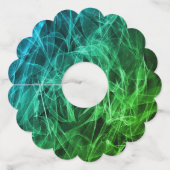 Elegante rookwervels – Mystieke esthetiek Wijnglaslabel (Voorkant)