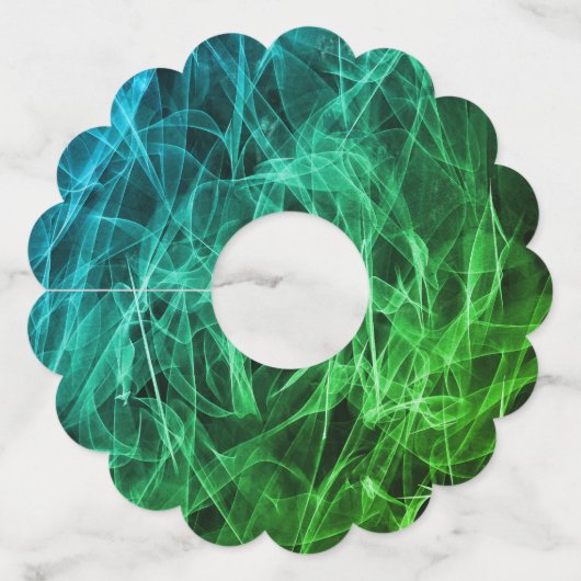 Elegante rookwervels – Mystieke esthetiek Wijnglaslabel (Voorkant)