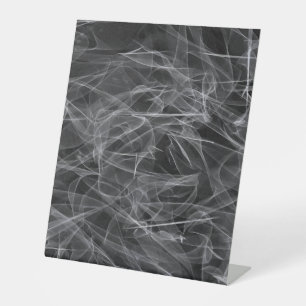 Elegante Rookwerveltextuur Reclamebord Met Voetstuk