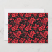Elegante Roos Bloemgroen Huwelijksplaatskaart (Achterkant)