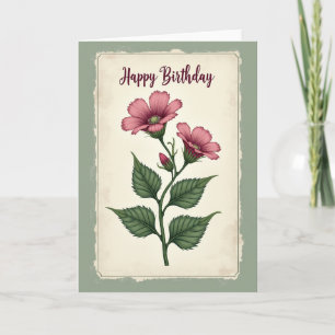 Elegante Roos Bloemkaart Kaart