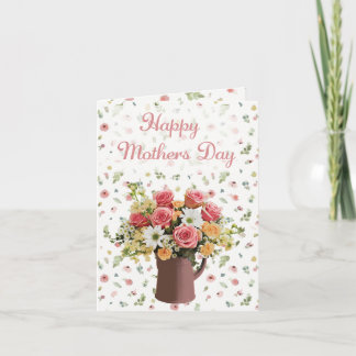 Elegante Roos Boeket Moederdag Kaart