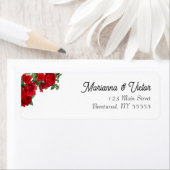 Elegante Roos bruiloft aangepaste retour adreslabe Etiket (Insitu)