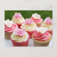 Elegante Roos bruiloft cupcakes