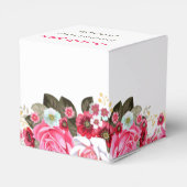 Elegante Roos Flower gepersonaliseerde bruiloft Bedankdoosjes (Achterkant)