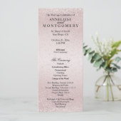 Elegante Roos Glitter - Programma (Staand voorkant)