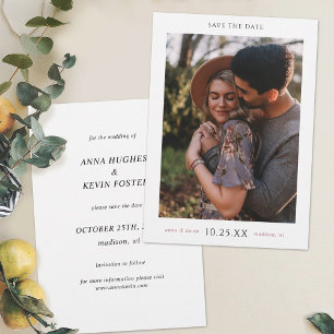 Elegante Roos Gouden Foto Sla de datum bruiloft Ka Save The Date