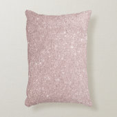 Elegante roos gouden glitter accent kussen (Voorkant(Verticaal))