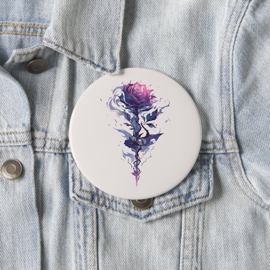 Elegante Roos kunst Ronde Button 4,0 Cm (In situ)