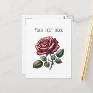 Elegante roos liefhebbers aanpasbaar briefkaart