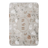 Elegante Roos & Vine Pattern Badmat (Voorkant Verticaal)