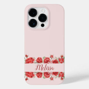 Elegante Roos Waterverf minimaal Personaliseer naa Case-Mate iPhone 14 Pro Hoesje