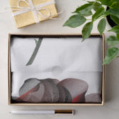 Elegante Roos Zwart Rood Wit Bloem Moire Minimalis Tissuepapier (Geschenk)