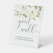 Élégante rose blanche rose blanche panneau du mur (Recto)