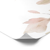 Elégante Rose d'aquarelle Affiche de bienvenue Mar (Coin)