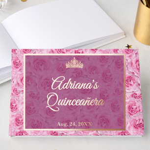 Élégante Rose Gold Florale Quinceanera