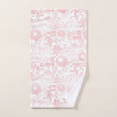 Élégante Rose  Gold Flowers Formes Motif (Serviette à main)